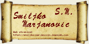 Smiljko Marjanović vizit kartica